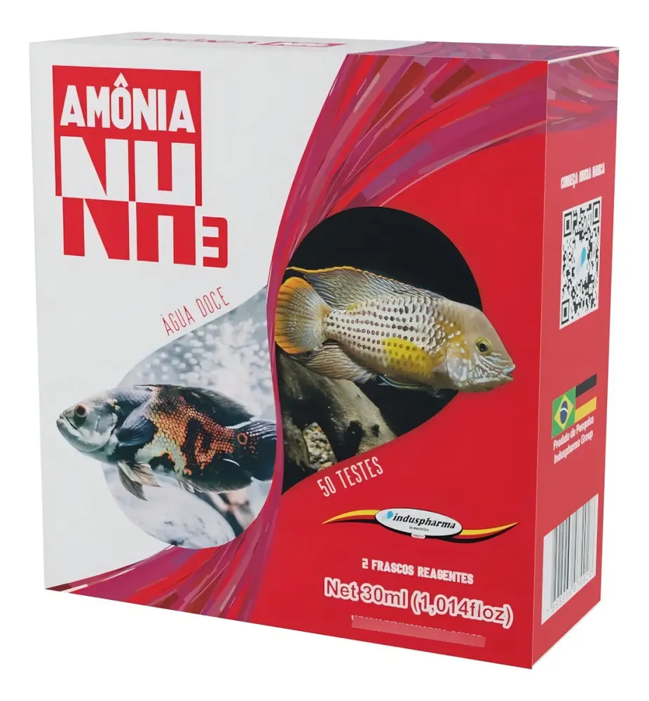 Induspharma Teste De Amônia Nh3 Para Aquários De Água Doce